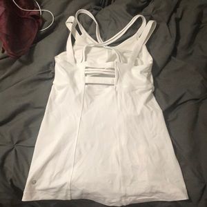 Size 6 Lululemon tank with built in sports bra